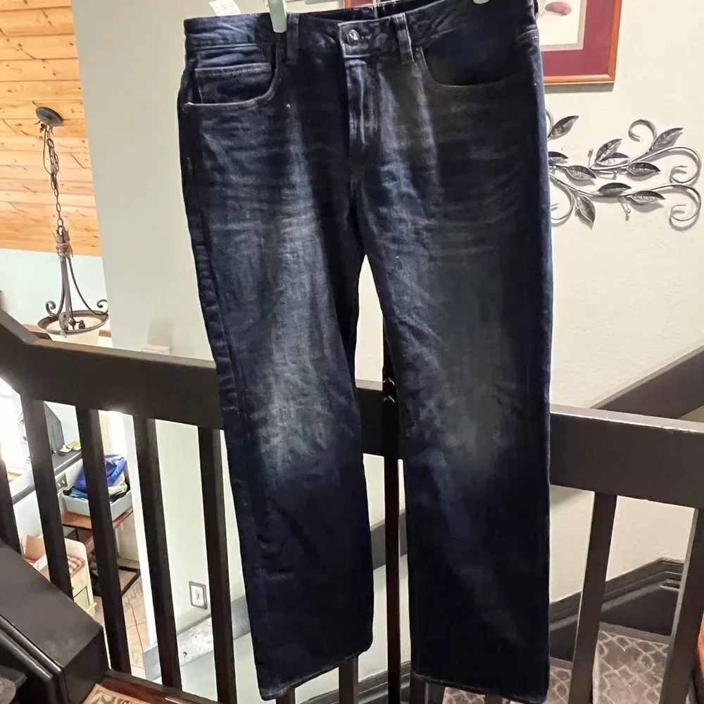 NWT Buffalo Blue Jeans Relaxes Straight Driven Stretch 34 x 32 #JTB024